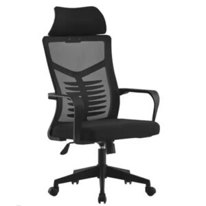 כיסא מנהלים ארגונומי אלגנטי עם ידיות בצבע שחור LIAN