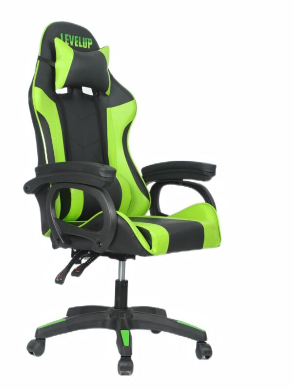 כיסא גיימינג בצבע ירוק 2024-1G מבית LEVEL UP