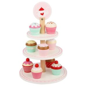 מגש קומות קפקייקס מעץ לילדים W10D980 מאת בית העץ