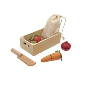 ערכה להכנת סלט ירקות מעץ לילדים W10B472 מאת בית העץ