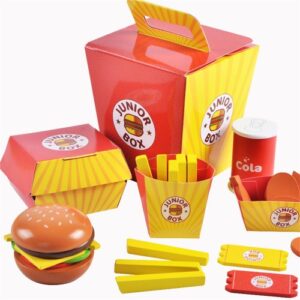 ערכת בורגר מעץ לילדים W10B186 מאת בית העץ