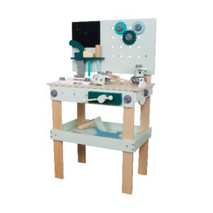 שולחן כלי עבודה רון בצבע טורקיז מעץ לילדים W03D242 מאת בית העץ